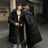 加厚潮男大领子连帽中长情侣款宽松保暖羽绒服男女102B-Y5926P225，男装羽绒服，星座102B