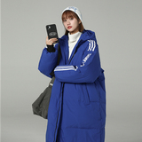 加厚潮袖子三杠连帽中长情侣款宽松保暖羽绒服男女102B-Y5062P155，男装羽绒服，星座102B