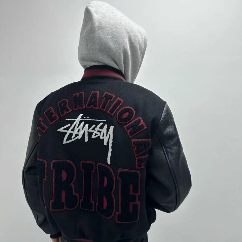 美式高街Vibe风限定棒球服字母印花情侣潮流夹克102B-JK5191P68,男装夹克,星座102B