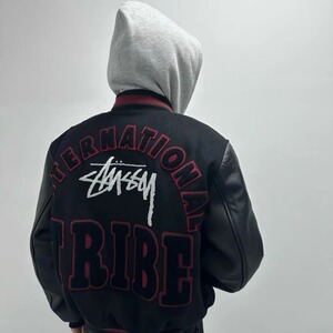 美式高街Vibe风限定棒球服字母印花情侣潮流夹克102B-JK5191P68图片