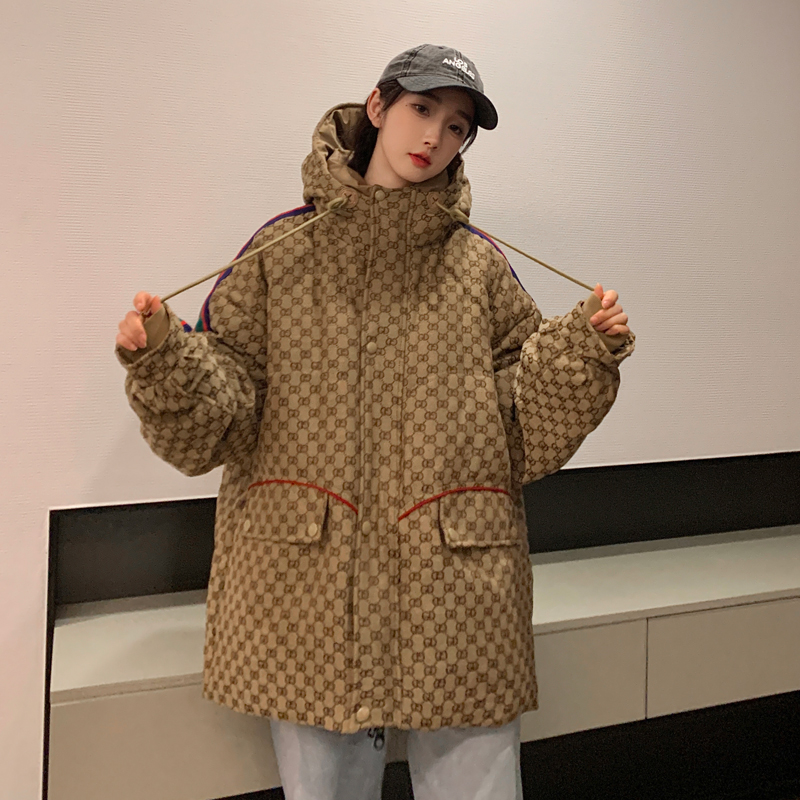 高绒冬款羽绒服男字母logo连帽加厚短款彩杠羽绒衣102B-Y5902P195，男装羽绒服，星座102B