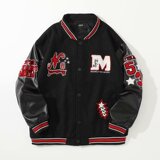 美式棒球服男女穿搭高街设计小众ins潮夹克情侣外套102B-W854P85，男装夹克，星座102B