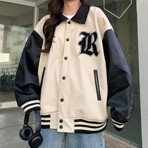 秋2025美式复古拼接棒球服韩版学生宽松夹克外套潮102B-JK853P75图片