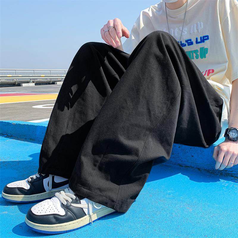 秋款水洗棉直筒宽松阔腿裤街头复古工装休闲裤男女102B-K8259P45,男装工装外套,星座102B