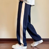 卫裤男直筒宽松秋休闲裤美式高街垂坠感运动阔腿裤102B-K4191P45，男装休闲裤，星座102B