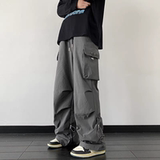 美式大口袋工装裤春夏阔腿裤宽松显瘦休闲运动伞兵裤102B-K812P45，男装工装外套，星座102B