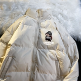 冬季保暖棉服卡通刺绣贴标宽松立领简约百搭棉衣男女102B-M130P98，男装棉衣，星座102B