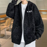 秋25情侣重磅帽衫带帽拉链外套连帽开衫卫衣男高级102B-W7336P65，女装短外套，星座102B
