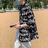 夏季薄款学生宽松韩版设计感小众轻熟港风上衣102B-C8610P28特，男装衬衫，星座102B