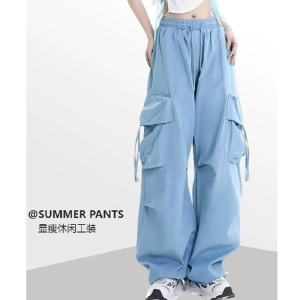 秋2025四季款美式复古工装裤韩版休闲裤运动裤102B-K2524P45绒F55图片
