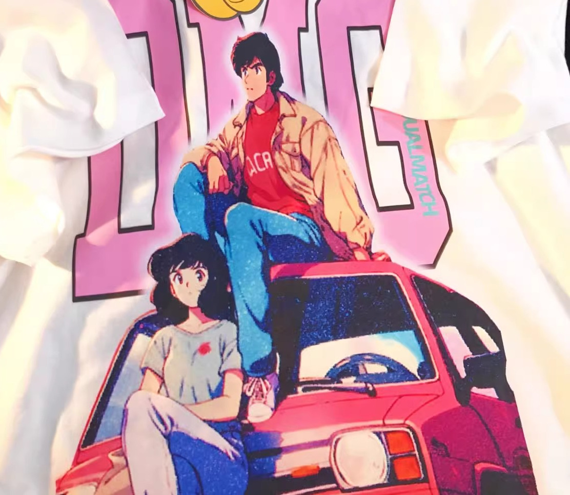220克日系城市猎人卡通短袖t恤夏复古男女半袖宽松102B-T7080P30,男装T恤,星座102B