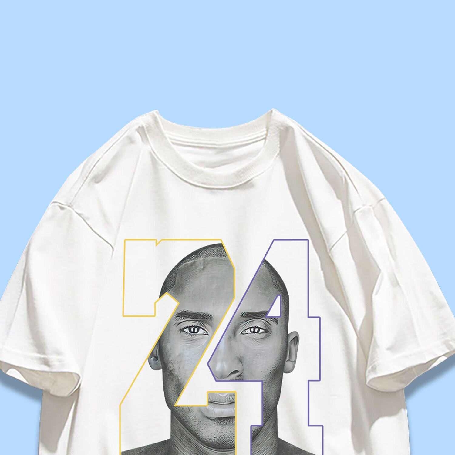 纯棉精梳欧美个性潮牌hiphop科比数字短袖t恤男女夏102B-T1210P30图片