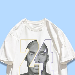 纯棉精梳欧美个性潮牌hiphop科比数字短袖t恤男女夏102B-T1210P30图片
