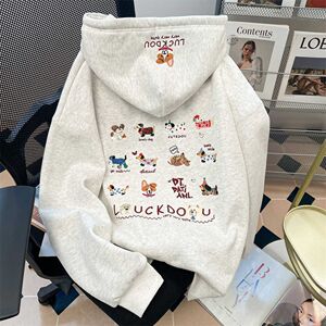 秋2025原版重磅卡通刺绣食毛华棉复合卫衣潮102B-W7994P55加绒65图片