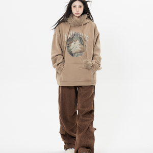 加绒美拉德灯芯绒工装裤学生韩版宽松休闲卫裤102B-K810P45加绒55图片