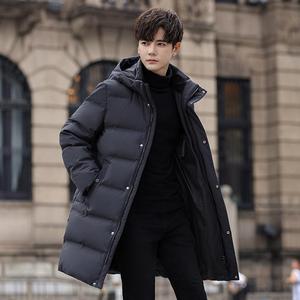 冬款羽绒服男连帽加厚中长款情侣羽绒衣百搭外套102B-Y6809P225图片
