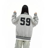 秋2025韩系棒球服外套美式慵懒chic情侣夹克男女潮102B-JK834P78，男装夹克，星座102B