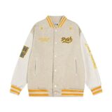 秋2025美式复古高街刺绣棒球服宽松撞色夹克外套男102B-JK833P75，男装夹克，星座102B