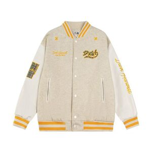 秋2025美式复古高街刺绣棒球服宽松撞色夹克外套男102B-JK833P75图片
