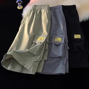 夏季ins日系复古多口袋工装短裤男潮牌宽松五分裤潮102B-K718P35
