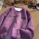 厚款麂皮绒卫衣街头潮牌重磅男女秋冬情侣痞帅上衣102B-W202P55，男装卫衣，星座102B