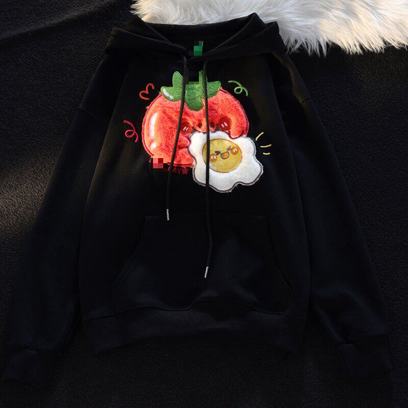 2023后包领双层帽华棉复合秋卫衣番茄炒蛋植绒上衣102B-W6694P48,男装卫衣,星座102B
