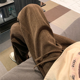 秋2025提花麦穗条休闲裤运动裤学生韩版宽松直筒长裤102B-K509P45，女装休闲裤，星座102B