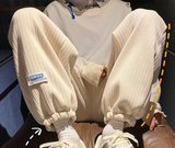灯芯绒哈伦裤男女秋冬加绒加厚学生韩版休闲裤102B-K251P45加绒50，男装休闲裤，星座102B