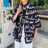 夏季薄款学生宽松韩版设计感小众轻熟港风上衣102B-C8610P28特，男装衬衫，星座102B