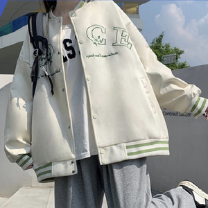 秋冬2025棒球服学院风宽松休闲夹克开衫外套102B-JK849P75加棉85图片