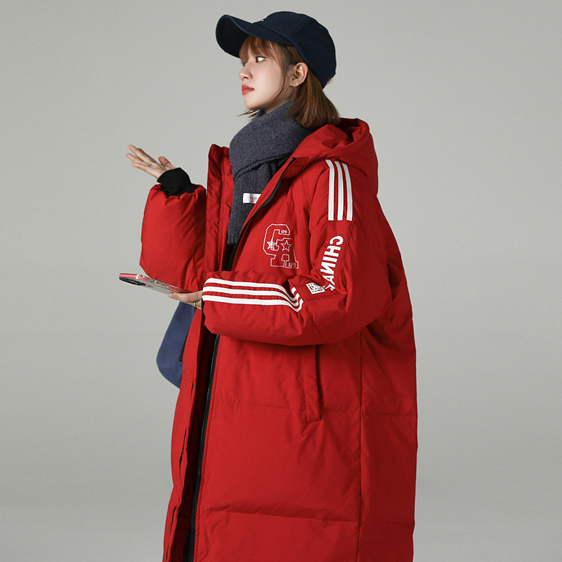 加厚潮男字母印花连帽中长情侣宽松工装羽绒服男女102B-Y5085P165,男装羽绒服,星座102B
