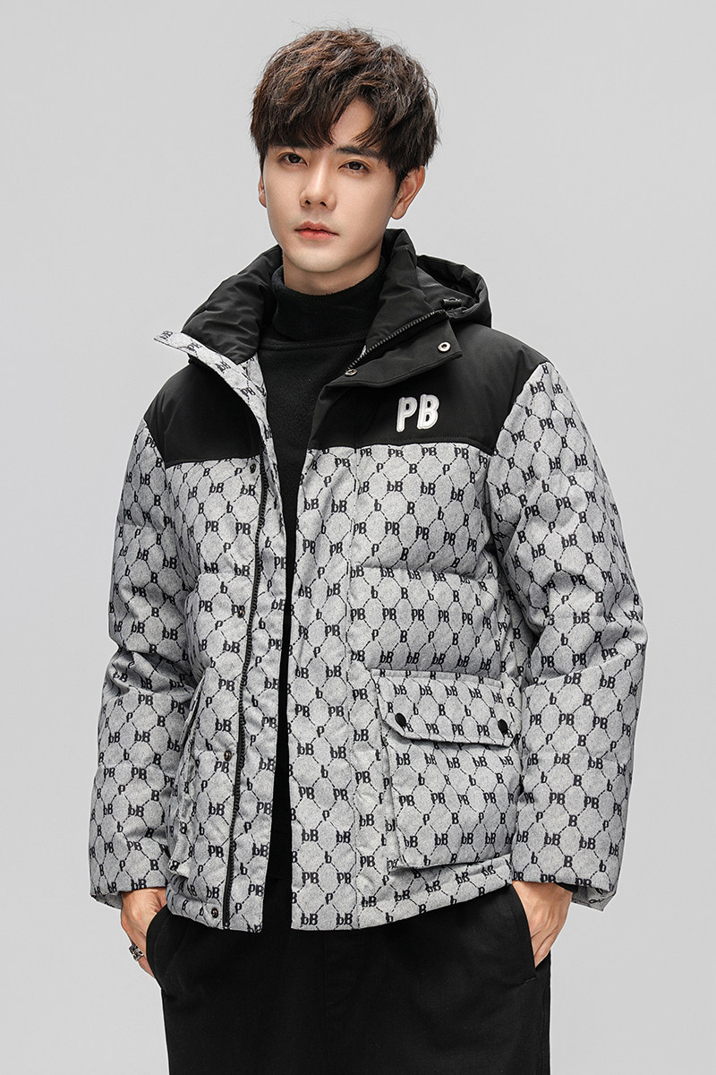 罗*浩直播冬款羽绒服男连帽加厚外套羽绒衣102B-Y2303P185,男装羽绒服,星座102B