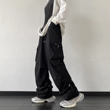 美式大口袋工装裤春夏阔腿裤宽松显瘦休闲运动伞兵裤102B-K812P45，男装工装外套，星座102B