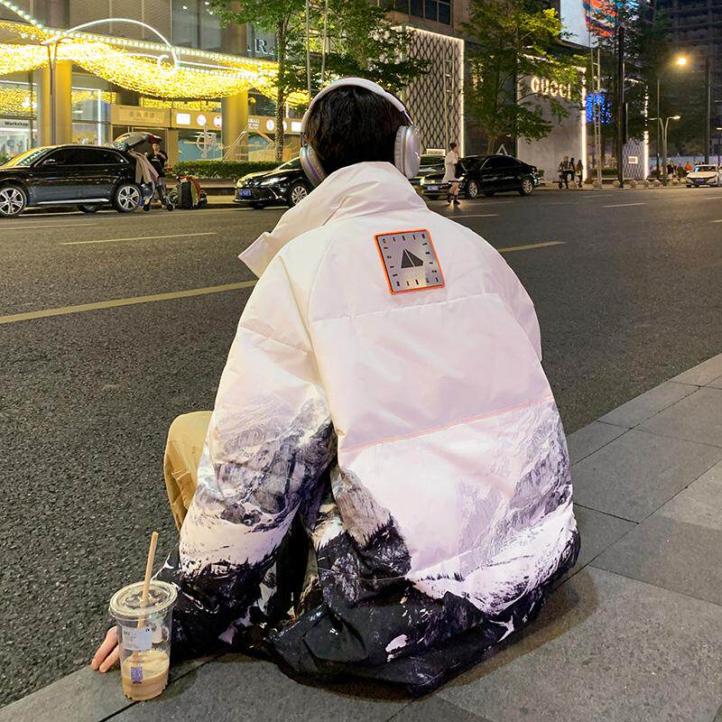 冬羽绒服男连帽加厚渐变潮流情侣羽绒衣外套男女102B-Y4081P145图片