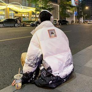 冬羽绒服男连帽加厚渐变潮流情侣羽绒衣外套男女102B-Y4081P145图片