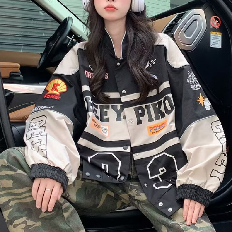 秋2025美式潮牌炸街机车风夹克外套男女休闲上衣潮102B-JK8054P78,男装夹克,星座102B