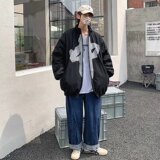 秋25原宿港风复古高街夹克运动宽松休闲潮牌棒球服102B-JK8718P88，男装夹克，星座102B