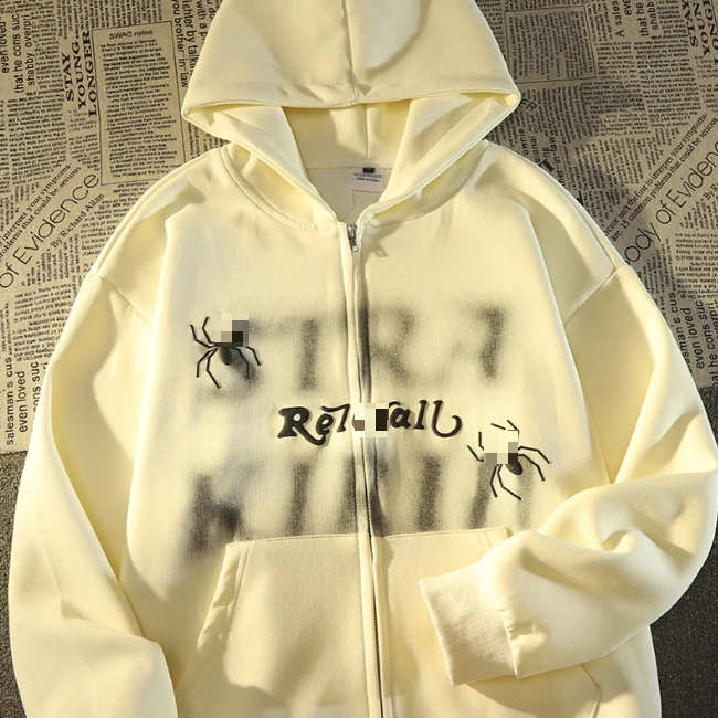 包领双层帽华棉复合秋款卫衣男女印花植绒连帽外套102B-W6722P55,男装卫衣,星座102B