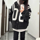 秋2025棒球服外套冷淡系设计感小众短款休闲夹克潮102B-JK5829P88，男装夹克，星座102B