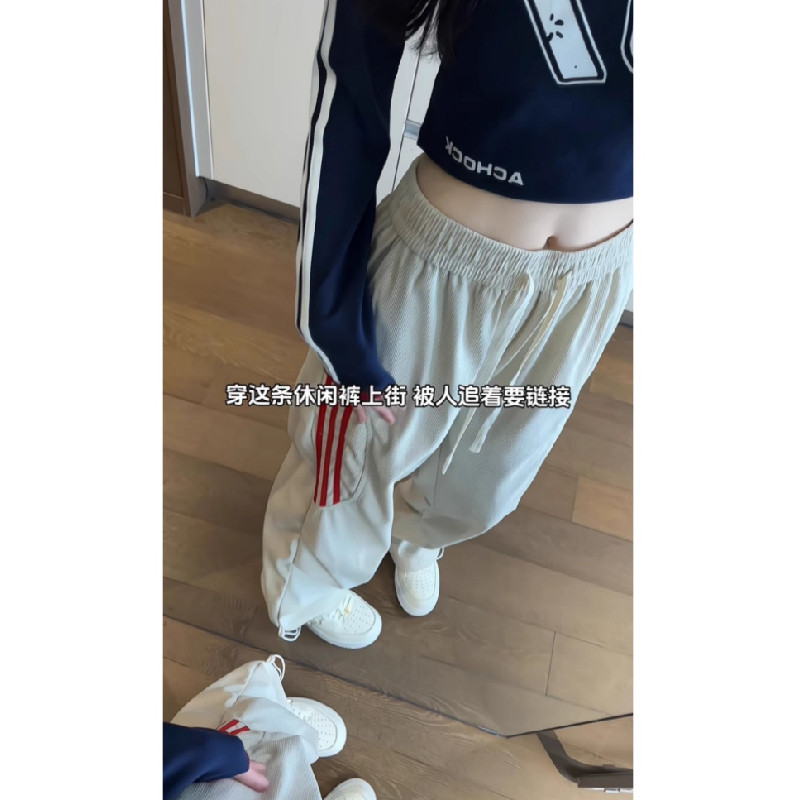 灯芯绒美式复古三条杠工装裤春夏新款休闲裤运动裤102B-K8217P45,男装工装外套,星座102B