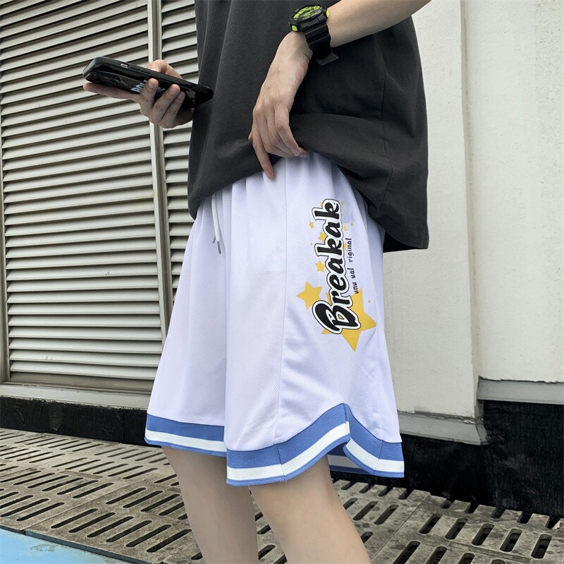 原版螺纹网眼布运动裤夏款篮球服裤子学生韩版跑步裤102B-K270P30,男装休闲裤,星座102B