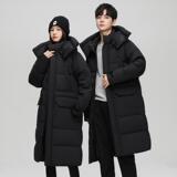 冬季白鹅绒羽绒服男长款过膝男女同款情侣宽松外套102B-Y8915P265，男装羽绒服，星座102B