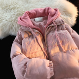 潮牌字母刺绣假两件棉服男女冬宽松ins炸街外套潮102B-M6810P105，男装棉衣，星座102B