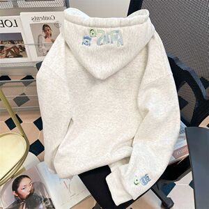 加绒圣诞卡通刺绣卫衣男女减龄连帽上衣外套102B-W2764P58加绒68图片