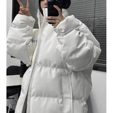 情侣装美式复古字母刺绣pu皮棉衣棉服加厚宽松棉袄102B-M6071P98，男装棉衣，星座102B