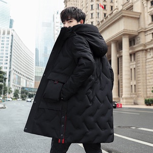 现货3万件男中长款冬款连帽80绒加厚羽绒服男102B-YR045P195图片