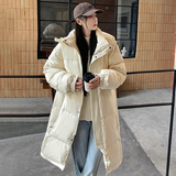 加厚潮男大领子连帽中长情侣款宽松保暖羽绒服男女102B-Y5932P185，男装羽绒服，星座102B