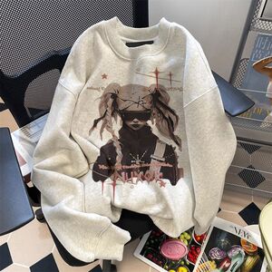 秋2025情侣纯棉银狐绒卫衣韩版宽松外套男女102B-W4007P48加绒58
