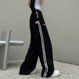 2024秋运动风条杠抽绳束腿休闲裤男女运动裤宽松潮102B-K222P50，男装休闲裤，星座102B