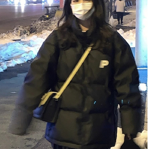 冬韩版复古黑棉服PU皮棉袄学生立领棉衣加厚面包服102B-M6072P95图片